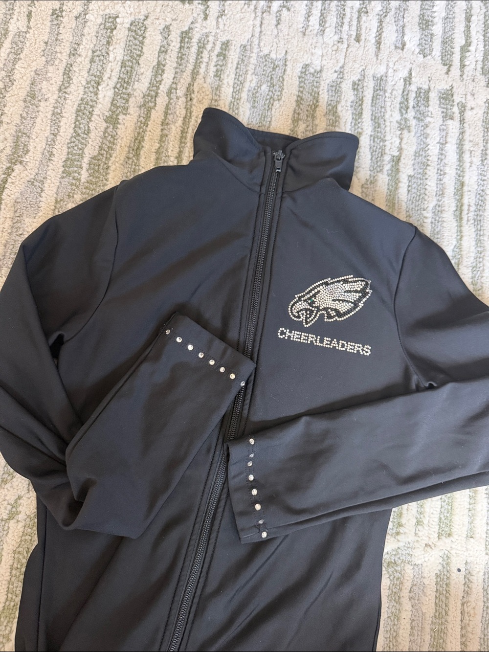 Philadelphia Eagles Black Cheerleaders Zip-Front Jacket